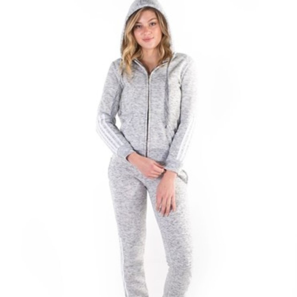 LIGHT GREY SPACE DYE JOGGER SET